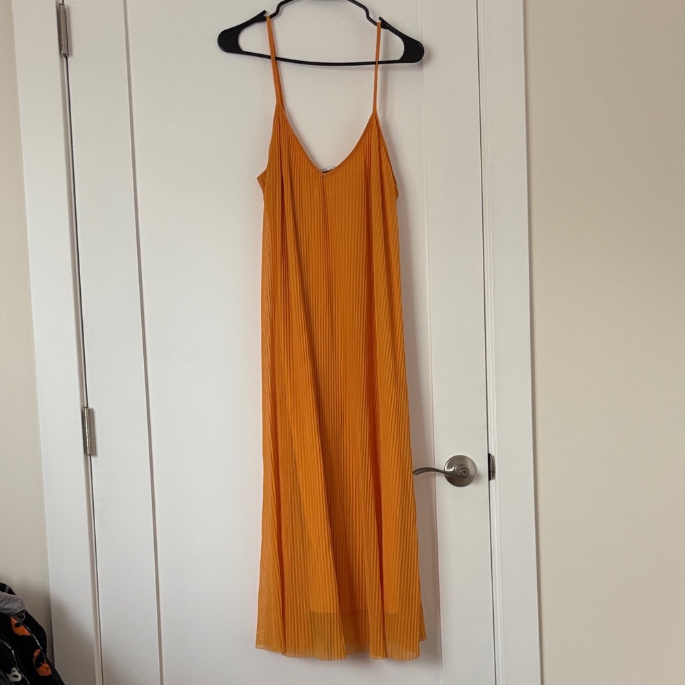 Zara Vibrant Orange Maxi Dress